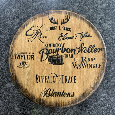 Buffalo Trace Distillery/ (KY Bourbon Trail) Bourbon Barrel Head / Top 21  Dia.