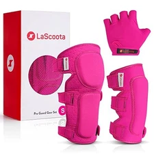 LaScoota Kids Knee Pads and Elbow Pads Set, Protective Gloves, Elbow & Knee Pads