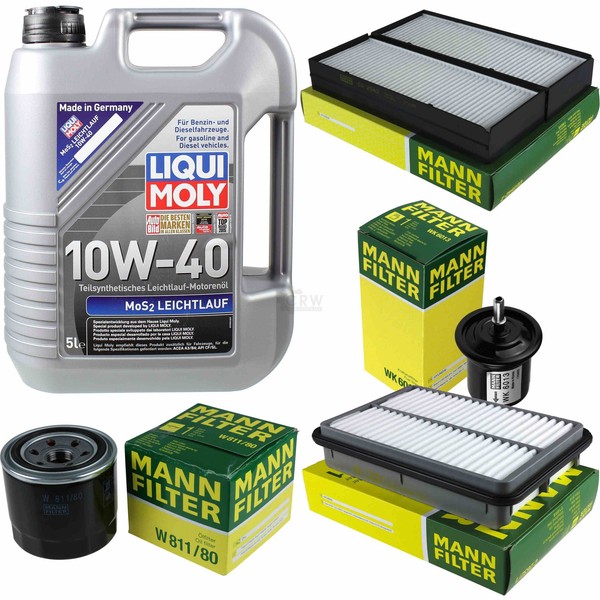 Inspektionskit Filter Liqui Moly ÖL 5L 10W-40 FüR Hyundai Santa Fé I Sm 2.7 V6-image