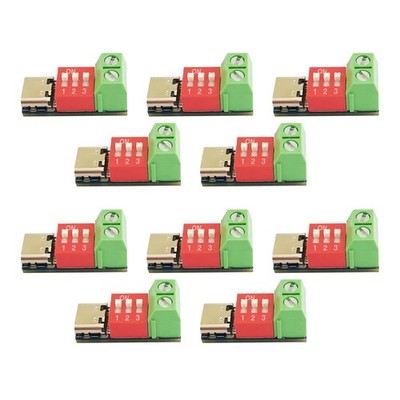 USB-C PD Decoy Module 10pcs w/ Dip Switch Voltage Adjustment 4-22V Input 100W