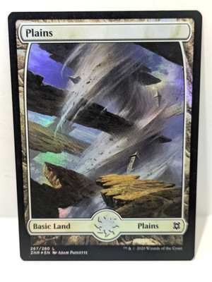 Plains - Zendikar Rising - Basic Land - Full Art - Foil - Common - ZNR 367