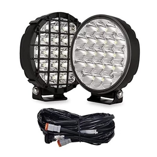 6-Inch Round LED Offroad Light 2pcs 210W 32000LM White 6000K Led ...