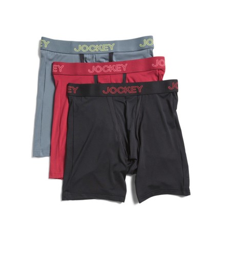 Jockey No-Chafe Pouch Boxer Briefs 3-Pack – Soft Stretch Comfort In Navy/Teal, Size XL (40-42) | Men's Underwear