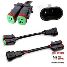 Y-Shape Dual Outputs 9145 H10 9006 to Deutsch DT DTP Adapters Connectors