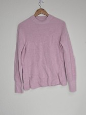 Lululemon Merino Wool Blend Ribbed Crewneck Sweater Heathered Pink Peony Size 2