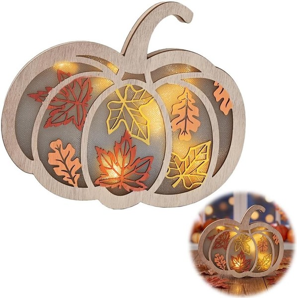 Halloween Deko KüRbis LED Leuchtende KüRbisse Mit Lichterkette Tischdeko Garten-image