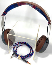 Skullcandy Grind Tap Tech Wired Headphones Brown Plaid Edition Detachable