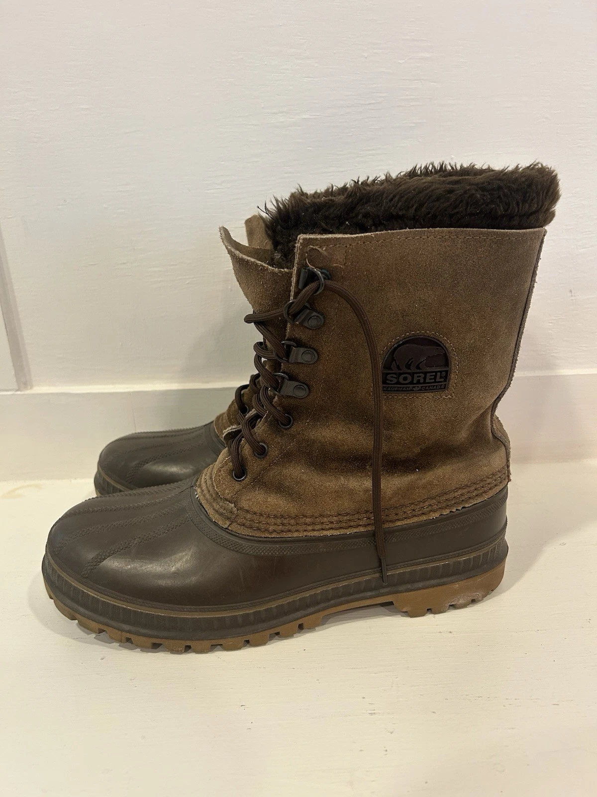 Sorel Kaufman Canada Snow Boots - Men’s 9 - USA Made Steel Shank Suede