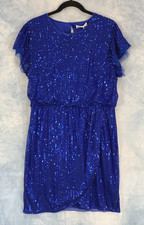 NWT Grace Karin Women's XL Royal Blue Sequin Cocktail Dress
