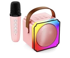Mini Kids Karaoke Machine, Portable Bluetooth Speaker  Microphone BA1