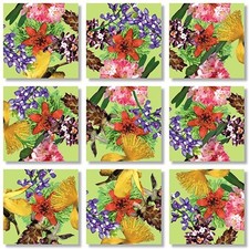 B Dazzle American Native Flowers Scramble Squares 9 Piece Puzzle
