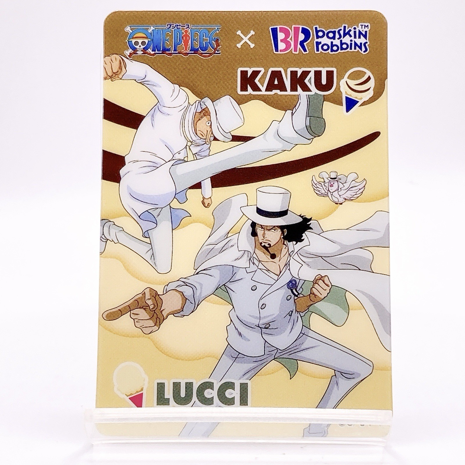 One Piece Kaku Lucci Baskin Robbins Collaboration Clear Card Japan Anime Jump