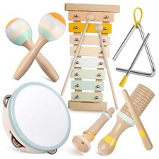 Baby Musical Instruments - Montessori for Toddlers 1-3, Neutral Musical Toys
