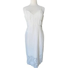 C1 Lulus Ivory White Wedding Bridal Shower Rehearsal Party Dress Large NWT