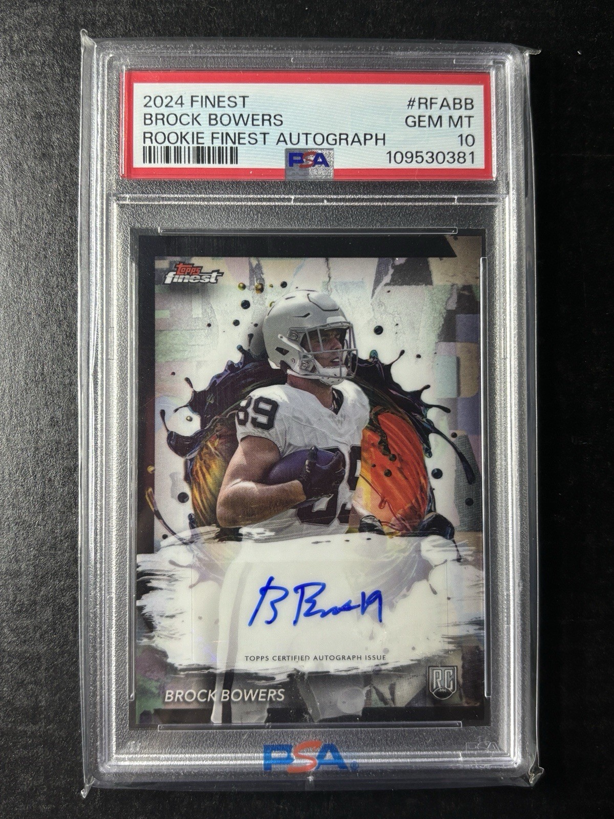 Brock Bowers Topps Finest Rookie Finest Autographs #RFABB Base