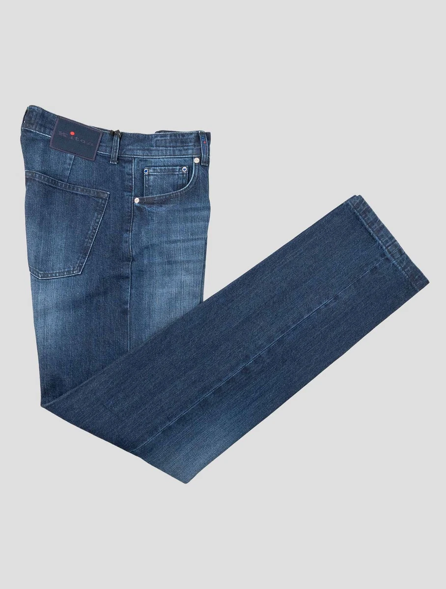 Jean Kiton Bleu Coton - Taille US 38 / EU 54 - Neuf Avec étiquettes (Collection FW2025)