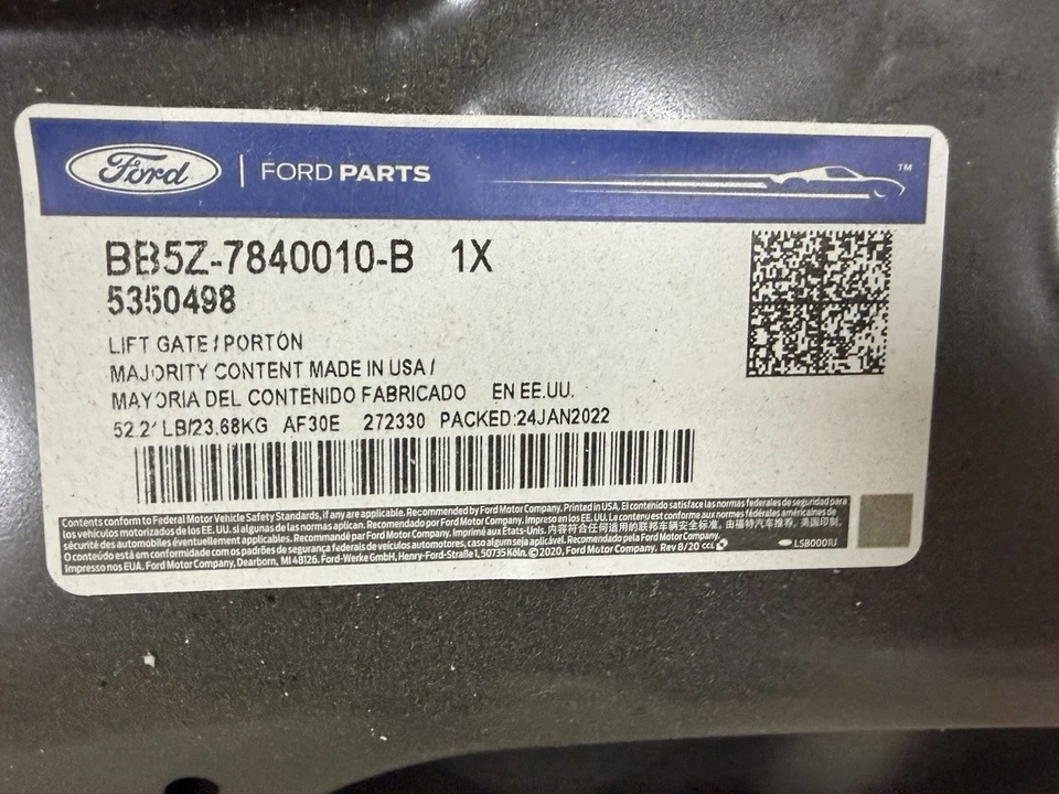 Ford Explorer 2011-2015 maletero escotilla OEM Foto 3 de 4