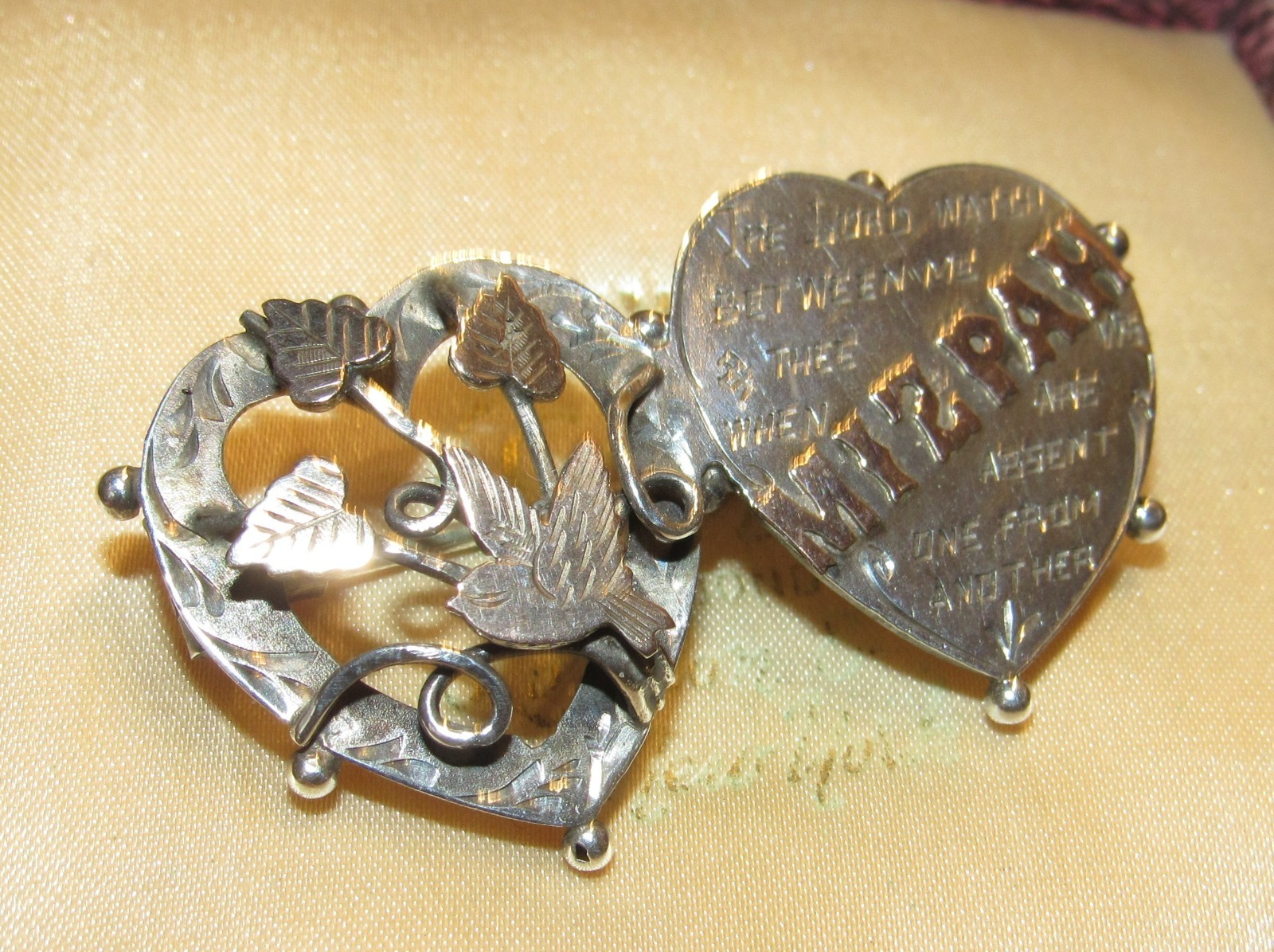 Antique Hallmarked Edwardian solid silver & gold … - image 3