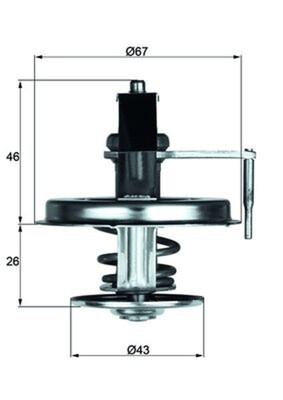 Thermostat Kühlmittel BEHR MAHLE TX 22 84D für MERCEDES W126 KLASSE C126 380 SEL