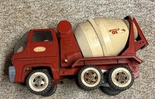 Vintage 1960's Tonka Red Cement Mixer Concrete Pressed Steel Truck PRE-OWNED 