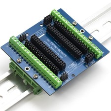 ESP32 Breakout Board Din Rail Mount 3.81mm Terminal GPIO Expansion Block PCB