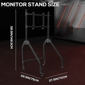 Supllueer Monitor Stand Adjustable TV Position 27-65 In For Racing Sim Cockpit