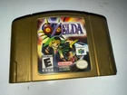 Legend Zelda Majora's Mask Authentic Nintendo 64 N64 Game Non-Holo Gold Original