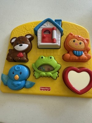 FisherPrice Chunky Animals Activity Sensory Puzzle Brilliant Basics Baby - WORKS