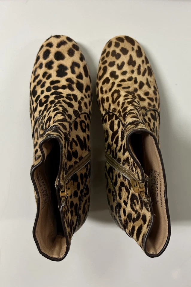 Botín Steve Madden Kristina Talla 6M Pelo de becerro genuino Cuero Leopardo Foto 4 de 4