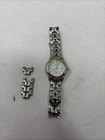 Seiko Women’s Watch White Dial Two Tone Date Round 7n82-0599 - Not Running