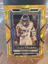 2025 Panini Prizm Draft Picks #23 Ashton Jeanty Student Orientation Gold Ice