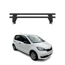 Menabo Dachträger Grundtäger für Skoda Citigo 2011-2019 3tür 50kg Alu Schwarz 2x