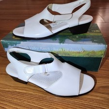 SAS Suntimer Tripad Women's White Leather Sandals Comfort Shoes Size 9.5 S USA