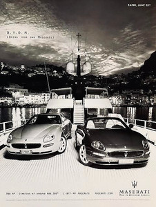 2004 MASERATI COUPE GT & SPYDER GT—ORIGINAL MAGAZINE ADVERTISEMENT—'04 PRINT AD