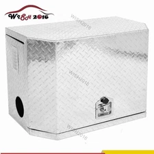 31"x18"x19.7" Aluminum Truck Tool Tox for Storage RV Trailer Tongue Box T-Handle