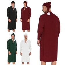 US YiZYiF Men Kaftan Loose Sleepwear Muslim L...