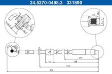 ATE 24.5270-0498.3 Bremsschlauch für CITROËN PEUGEOT