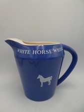 VINTAGE WHITE HORSE SCOTCH WHISKEY WATER JUG WADE POTTERY