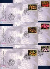 UN - NY+GEN+VIE . 2005 Endangered Species - Orchids . 12 First Day Covers