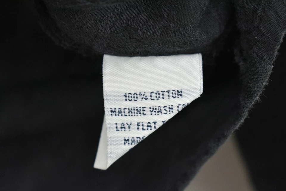 Camisa de vestir Pop Icon Clothing negra de algodón floral manga completa con botones XXL Foto 4 de 4