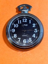Vintage LTD 022 138 PC21 Quartz Pocketwatch working 1.5" diameter face