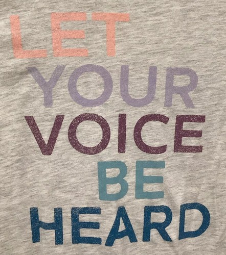 Peek Kids Girls Long Sleeve Graphic T Shirt Sz XL Let Voice Be Heard Inspiration - Picture 2 of 10