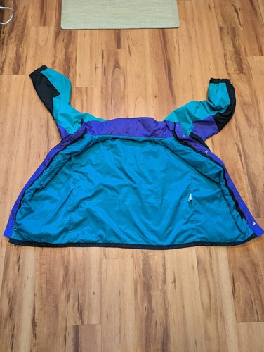 Vtg Columbia Jacket Mens Medium Ski Mens Size Radial Blue Teal Black Nylon - Picture 17 of 18