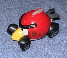 2012 ROVIO ENTERTAINMENT 2" ANGRY BIRDS RED BIRD DIECAST CAR BY MATTEL