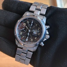 Orologio MAURICE LACROIX Cronografo 39721 Automatico Quadrante Nero Acciaio Inox