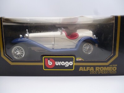 BBurago Modell 1: 18 Alfa Romeo 2300 Spider 1932 -blau-weiß in OVP  -cod- 3008