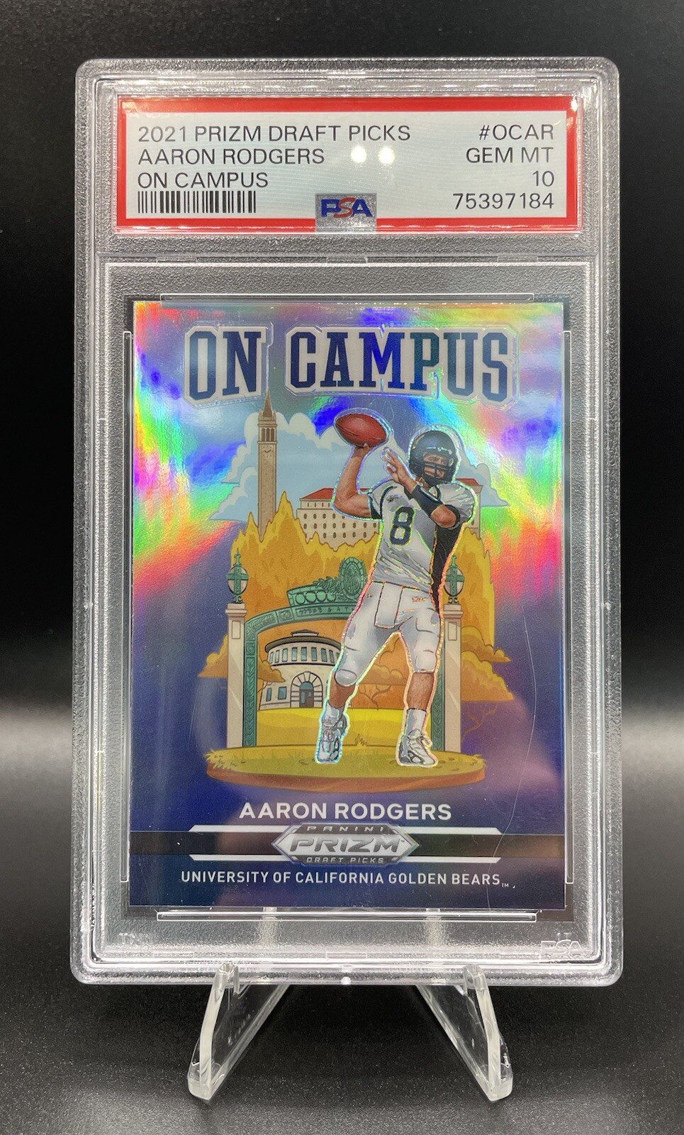 2021 Panini Prizm Draft Picks On Campus Aaron Rodgers PSA 10 Low Pop SSP