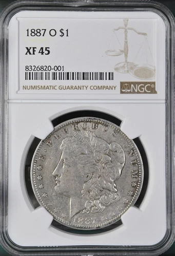 1887-O Morgan Silver Dollar $1 NGC XF45 BX12-12