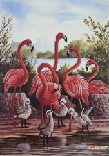 Bead Embroidery Kit Birds DIY Craft Kit Seed Beads Needlepoint a4-k-1330