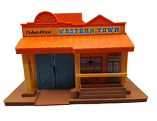 Fisher Price Western Ranch Play Set Building, Vintage 1982, 934 Made in the USA
